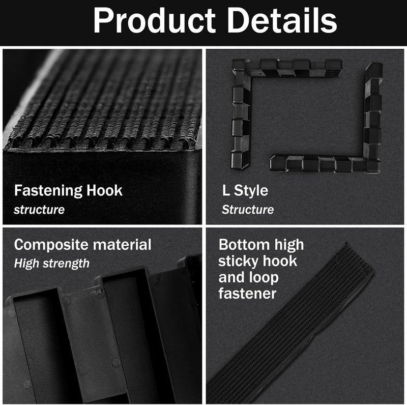Datanly 12 Pack Car Trunk Organizer Blocks for Back of SUV Multipurpose Car Storage Organizer Blocks Trunk Divider Available to Wool Carpet for Truck SUV Van Cargo - Image 4